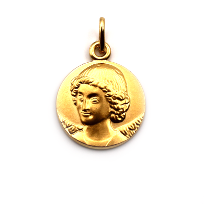 Médaille plaqué or Ange au sourire de Reims