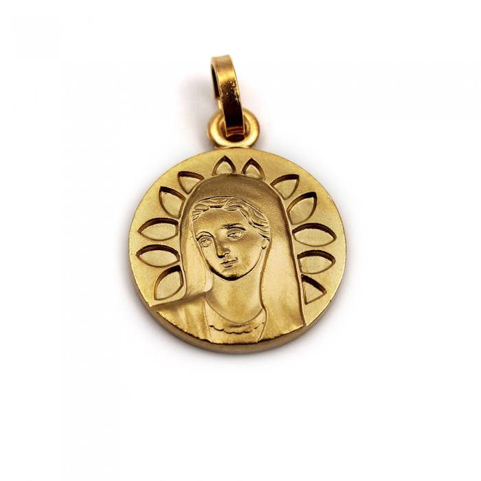 Médaille Vierge auréole pétales