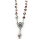 Pink ceramic beads rosary