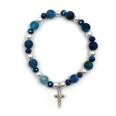 Rosary bracelet in blue