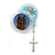 Blue plastic beads rosary