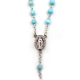 Chapelet grains plastique bleu