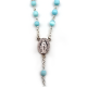 Blue plastic beads rosary