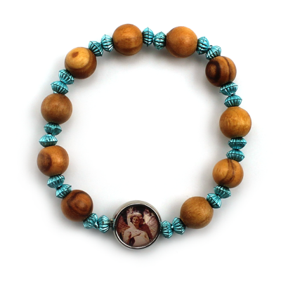 Bracelet dizainier enfant turquoise