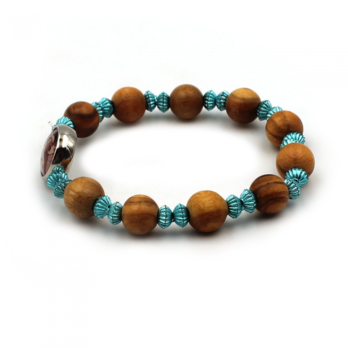 Bracelet dizainier enfant turquoise