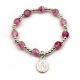Children's decade bracelet with pink pearls