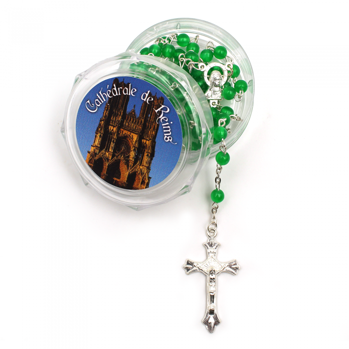 Chapelet grains plastique vert