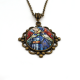 Collier médaillon ovale façon bijou ancien, Vierge