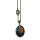 Collier 2 cabochons Ange et Colombe