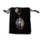 2 cabochons necklace angel and dove