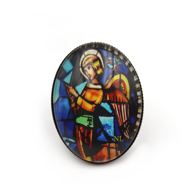 Bague gros cabochon, Ange