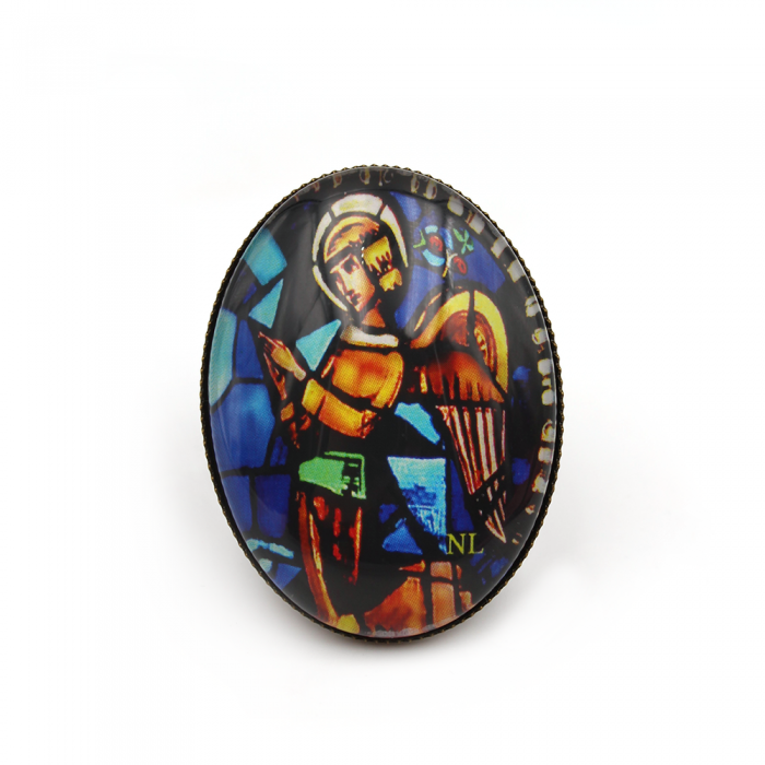 Bague gros cabochon, Ange