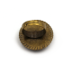 Bague ronde cabochon, contour tressé, Vierge