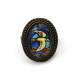 Bague ovale cabochon, Colombe
