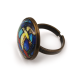 Bague ronde cabochon, Colombe
