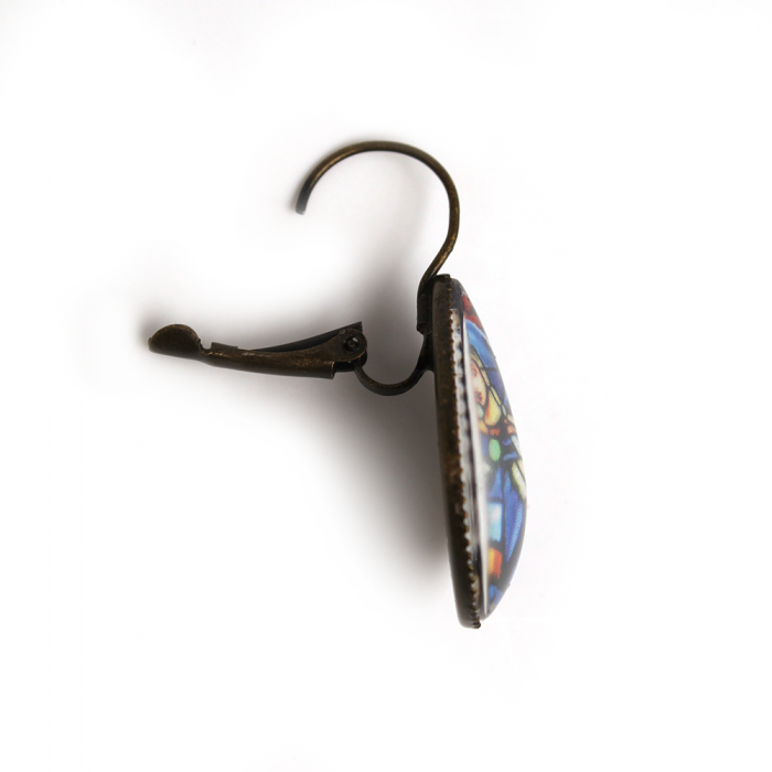 Boucles d'oreilles dormeuses goutte, Vierge