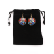 Boucles d'oreilles dormeuses rondes 2cm, Vierge