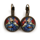 Boucles d'oreilles dormeuses rondes 1.4cm, Vierge