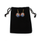 Boucles d'oreilles dormeuses rondes 1.4cm, Vierge