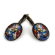 Boucles d'oreilles dormeuses ovales, Vierge