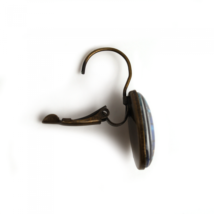 Boucles d'oreilles dormeuses ovales, Ange