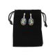 Boucles d'oreilles dormeuses ovales, colombe