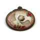 Broche, Ange au sourire et roses rouges