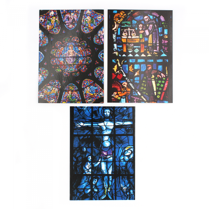 Lot de 10 cartes postales sur les vitraux