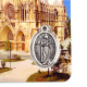 Medal card of the cathedral and the smiling Angel