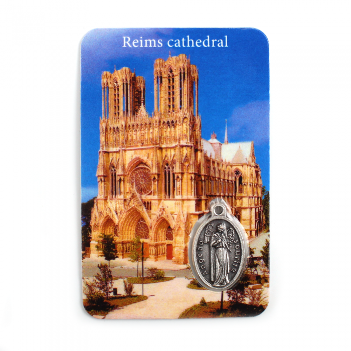 Carte médaille prière en anglais
