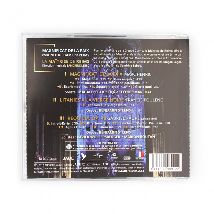 Magnificat de la Paix pour Notre Dame de Reims