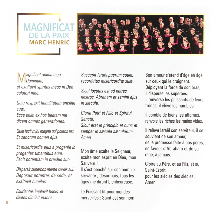 Magnificat de la Paix pour Notre Dame de Reims