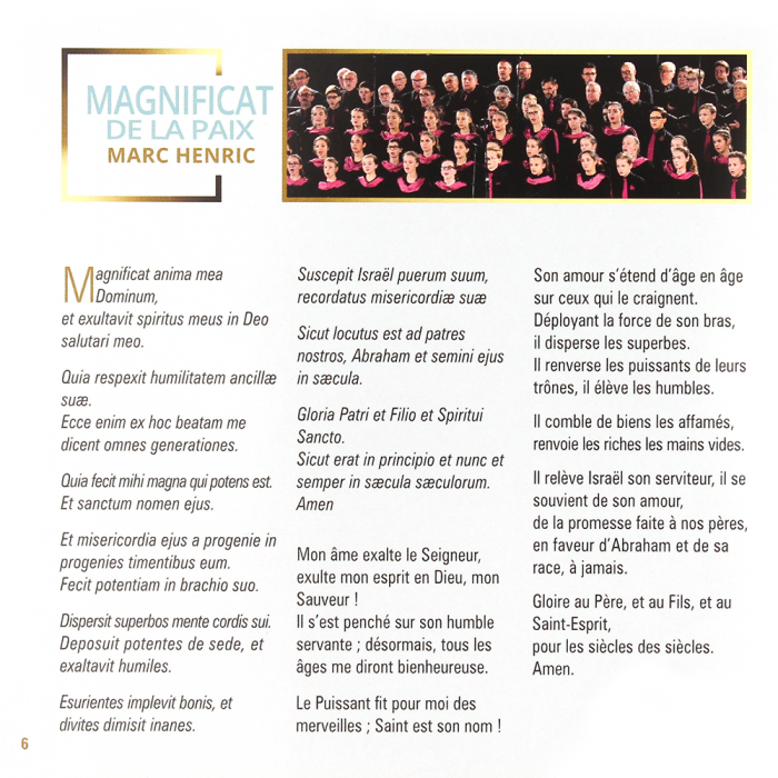 Magnificat de la Paix for Notre Dame de Reims