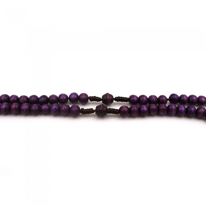 Chapelet bois teinté violet