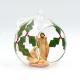 Nativity color in glass ball holly decorations