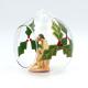 Nativity color in glass ball holly decorations