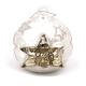 Nativité en verre dans boule verre argent