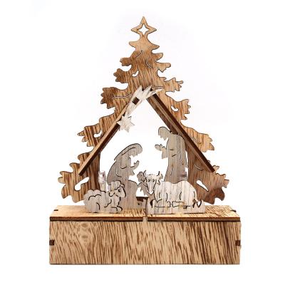 Crèche bois naturel