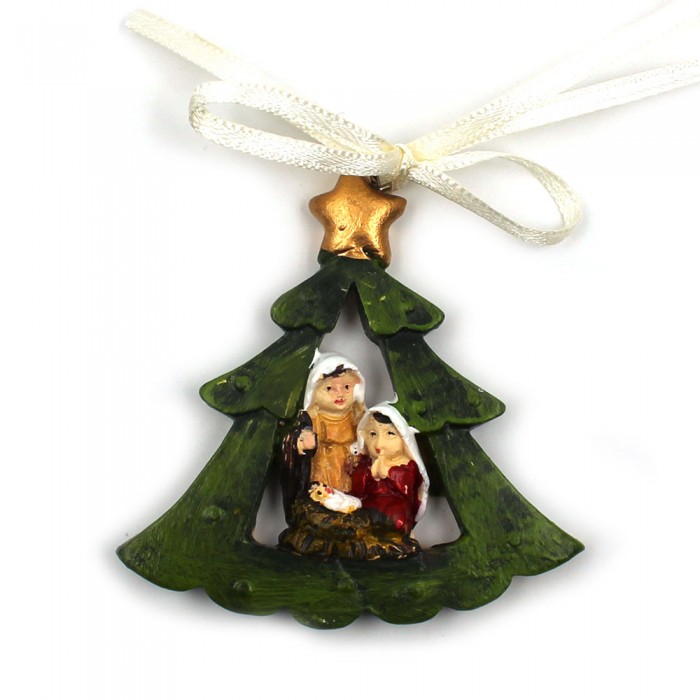 Nativité dans sapin