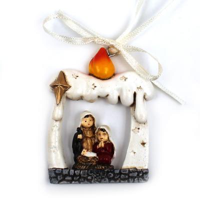 Nativity in candle