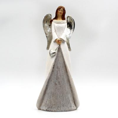 Grand ange blanc et argent