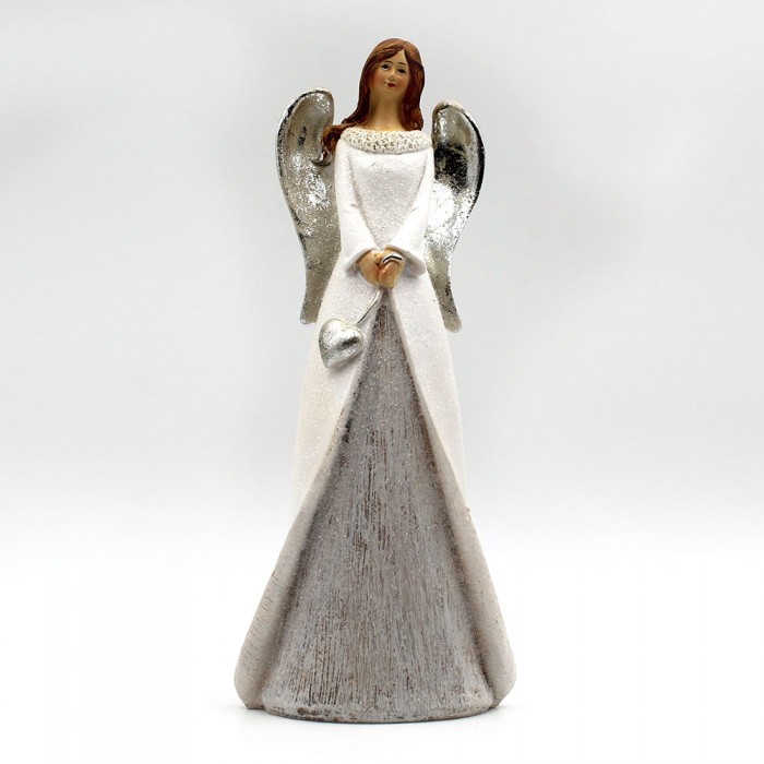 Large white and silver angel