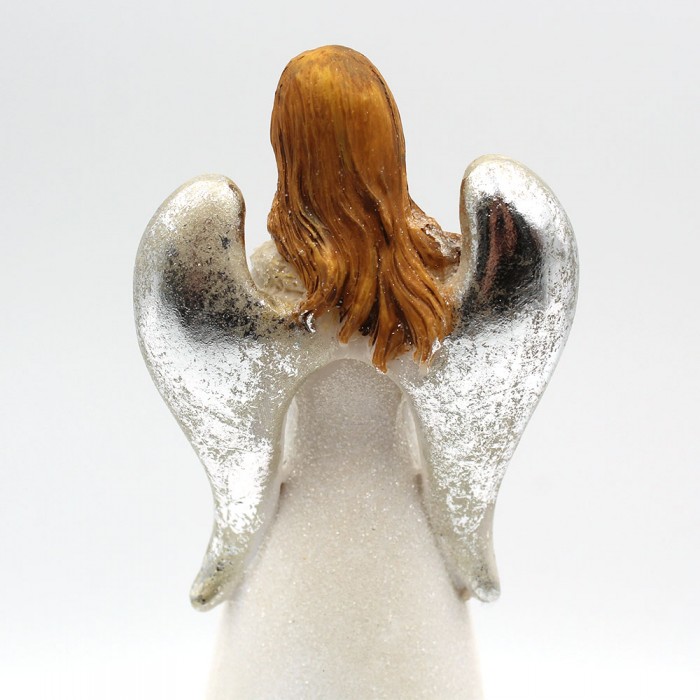 Grand ange blanc et argent