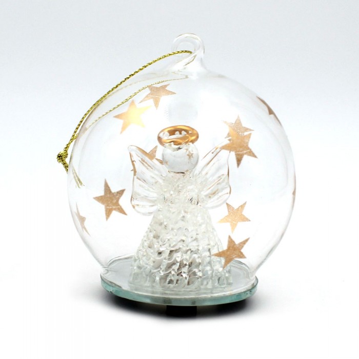 Illuminated glass angel