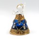 Ange en verre robe bleue et or