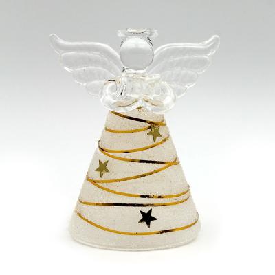 Ange en verre robe fil or