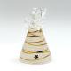 Ange en verre robe fil or