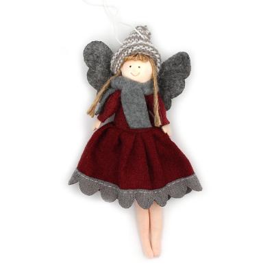 Angel fabric and felt gray and bordeaux
