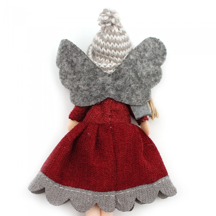 Angel fabric and felt gray and bordeaux