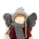 Angel fabric and felt gray and bordeaux